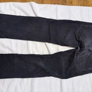 Banana Republic Charcoal Straight Fit Corderoy Leather Jacket Pants